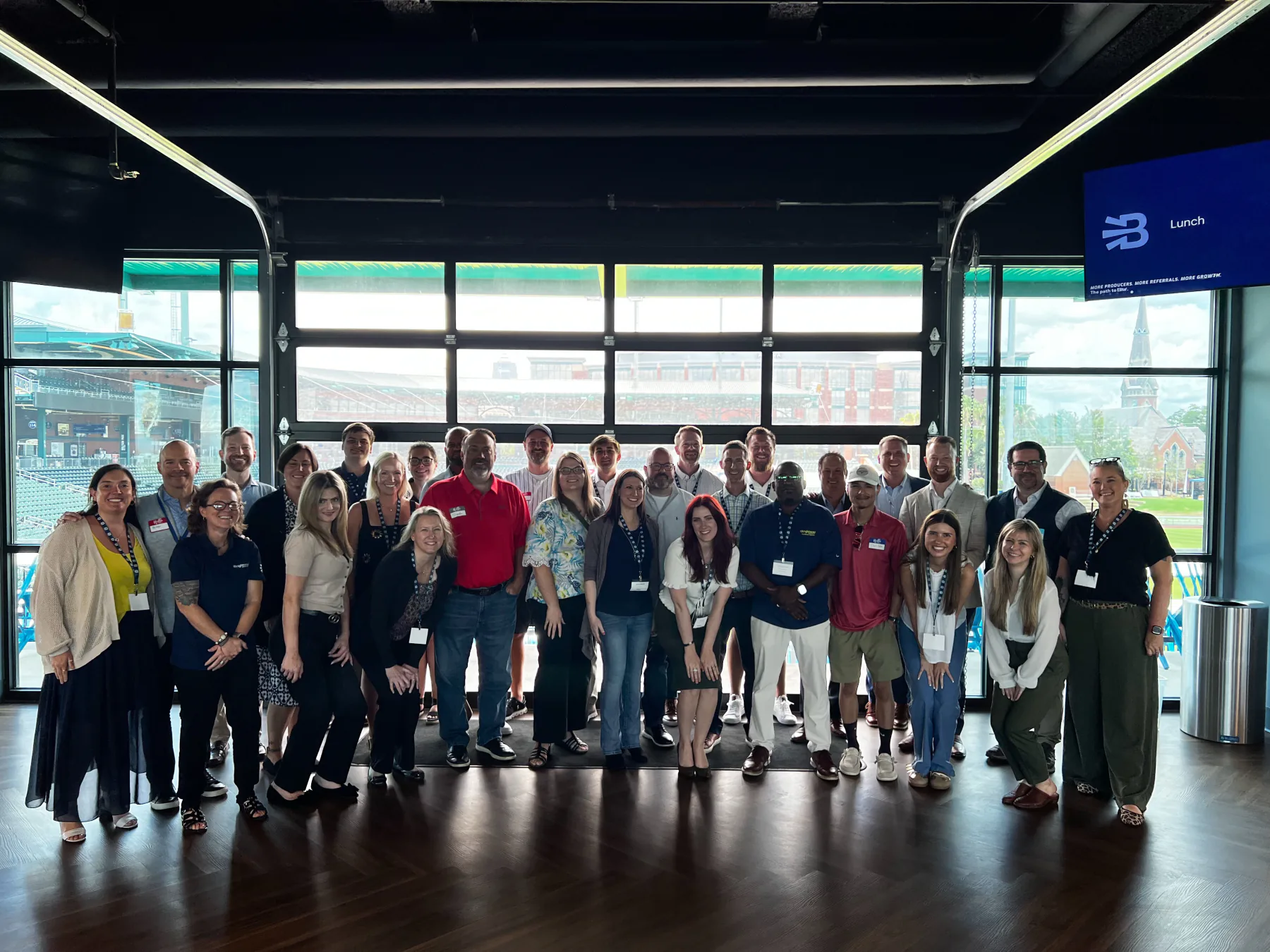 Regional sales meeting attendees gathered in Harbour Hall at VyStar Ballpark